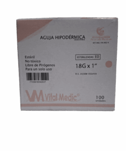 AGUJA HIPODÉRMICA DESECHABLE 18G X 1"